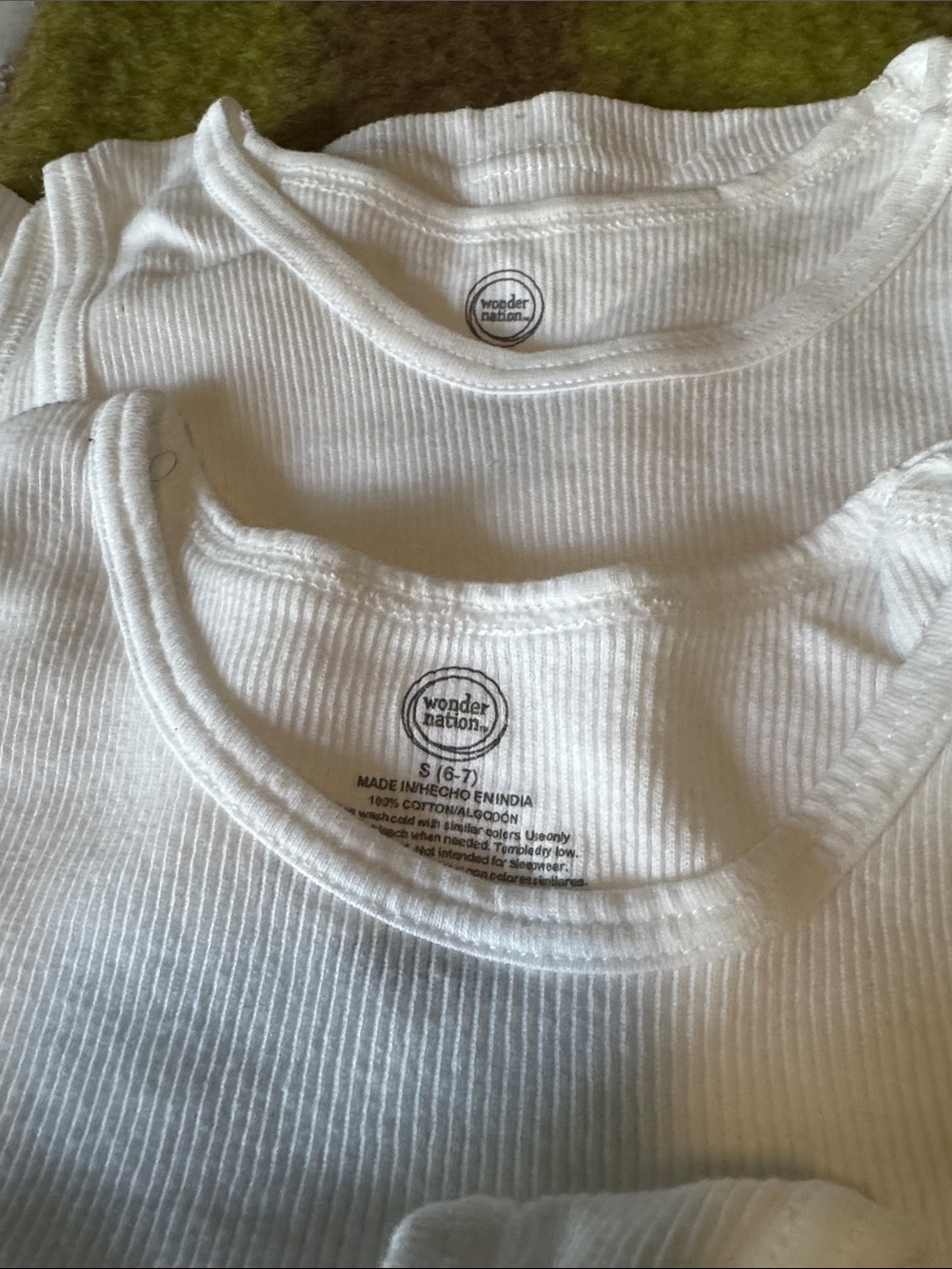 White Ribbed Tank Top - 4 Pack - Picture 2 of 2